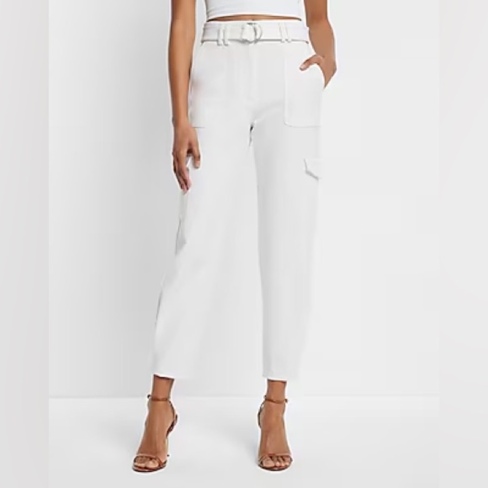 Express Women's Crisp White Cropped Pants